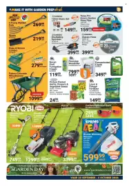 Mica catalogue Page 2: GARDENA Oscillating Sprinkler €399,99, Falcon Concrete Wheelbarrow €1.099,99