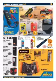 Mica catalogue Page 7: MOTOQUIP Intelligent Battery Charger €399,99, Front Cross Laser Level SCL-100 €749,99