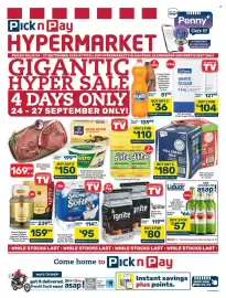 Pick n Pay Hypermarket catalogue Page 1: Ignite Charcoal Briquettes €80,00, SnowSoft 2 Ply Luxury Toilet Tissue €95,00