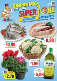 Volantino SuperOne Pagina 1: Ciclamini Az. Agr. Gregorat €2,79, Oratelle di mare €10,90