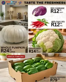 Take 'n Pay catalogue Page 16: Green Peppers €79,99, Whole pumpkin €24,99