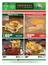 Spar catalogue Page 3: BBQ Pork Ribs & Chips €99,99, Fire & Grill Grilled Chicken Fillet Cheeseburger and Chips €48,90
