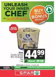 Spar catalogue Page 4: Stork Country Spread 40% Fat Spread €44,99