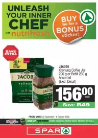 Spar catalogue Page 8: UNLEASH YOUR INNER with CHEF nutrifresh BUY me for a BONUS sticker! SAVE EXTRA 200 G + 30 G EXTRA*