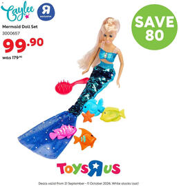 ToysRUs catalogue Page 10: Caylee Mermaid Doll Set €99,90
