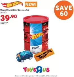 ToysRUs catalogue Page 6: Hot Wheels Playset Barrel Blind Box Assorted €39,90
