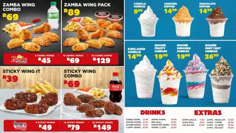 Hungry Lion catalogue Page 3: Sticky Wing It €39,00, Caramel Dipped €14,90