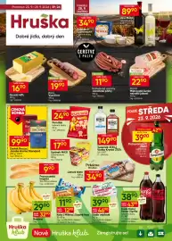 Hruška leták týden 39 Strana 1: Lipánek MAXI 130g, vybrané druhy €17,90, Prantl Mistrovská šunka nejvyšší jakosti €22,90