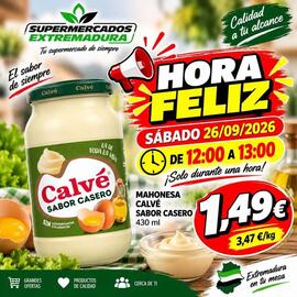 Folleto Supermercados Extremadura Página 2: Calvé - sabores €1,49