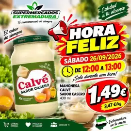 Folleto Supermercados Extremadura Página 2: Calvé - sabores €1,49