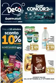 Volantino Deco Supermercati Pagina 1: Activia yogurt €1,69, Parmalat Zymil latte UHT senza lattosio €1,39