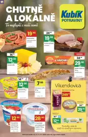 Kubík potraviny leták Strana 1: Eso párečky €19,90, Choceňský smetanový jogurt €12,90