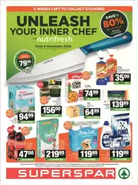 SuperSpar catalogue Page 1: Pampers pants €219,99, SPAR Long Life Milk Assorted €94,99