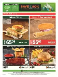 Spar catalogue Page 3: Pies or sausage rolls €65,00, Grilled chicken fillet cheeseburger and chips €48,90
