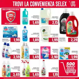 Volantino Emisfero Pagina 21: Casa Bella Setex sgrassatore universale €1,49, Selex ammorbidente concentrato €1,49