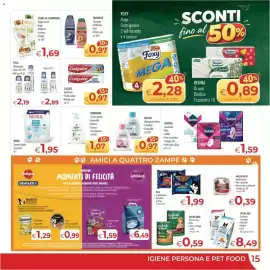 Volantino MerSi Supermercati Pagina 15: Colgate Dentifricio €0,97, Spuma di Sciampagna Bagno crema €1,69