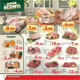 Volantino MerSi Supermercati Pagina 2: Amadori Cordon bleu €2,59, Fettine di Spinella/Reale di bovino adulto €15,50
