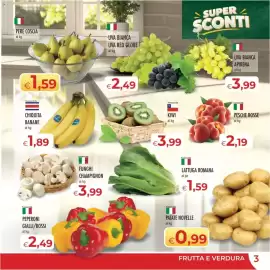 Volantino MerSi Supermercati Pagina 3: Patate novelle €0,99, Kiwi €3,99