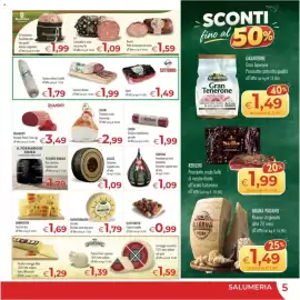 Volantino MerSi Supermercati Pagina 5: Graziola Pecorino sardo dop dolce €1,79, Prosciutto crudo Parma dop Levoni €2,99