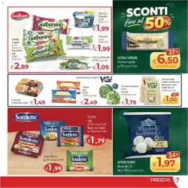 Volantino MerSi Supermercati Pagina 7: Mozzarella STG €1,97, Delizie uova grandi €1,49