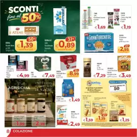 Volantino MerSi Supermercati Pagina 8: Zymil Latte €1,69, Kinder Brioss Latte €2,49