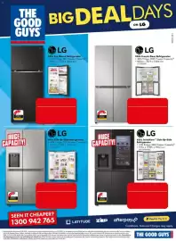 The Good Guys catalogue week 39 Page 3: LG 635L InstaView Side-By-Side Refrigerator, LG 641L Side-By-Side Refrigerator