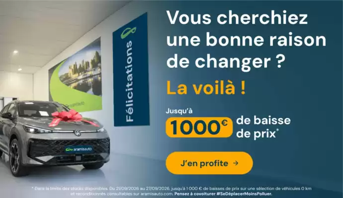 Aramis Auto (valable jusqu'au 27-09)