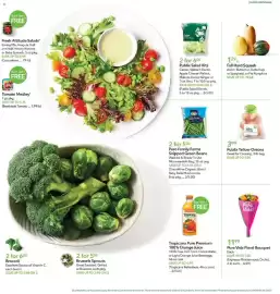 Publix weekly ad week 39 Page 7: Pura Vida Floral Bouquet €11,99, Tropicana pure premium 100% orange juice €4,99