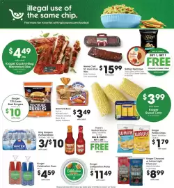 King Soopers weekly ad week 39 Page 6: Home Chef St. Louis Style Ribs €15,99, Kroger beef burgers €10,00