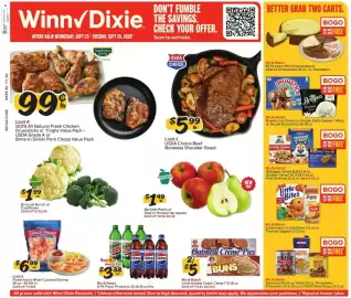 Winn Dixie weekly ad week 39 Page 1: Usda Choice Beef Boneless Shoulder Roast €5,99