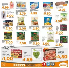 Volantino Tocal Pagina 7: Patatine Prefritte Prezzo OK Pizzoli €1,50, Funghi Champignon a Fette Foglie Verdi €2,00