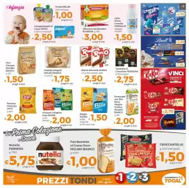 Volantino Tocal Pagina 9: Tavoletta di Cioccolato PERUGINA €2,75, Fiori d'Acqua con farina Integrale €1,50