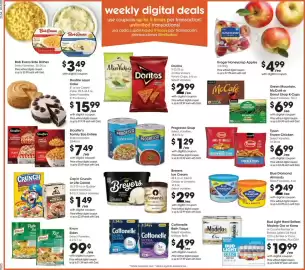 Ralphs weekly ad week 39 Page 2: Kroger Honeycrisp Apples €4,99, Bob Evans Side Dishes €3,49