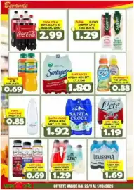 Volantino MercADone Pagina 24: Santagata acqua minerale effervescente naturale €1,80, Levissima acqua minerale naturale €1,69