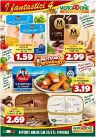 Volantino MercADone Pagina 4: I fantastici 4 MERCADONE AD AEQUILIBRIUM A AEQUILIBRIUM M MAGNUM la casa del risparmio Qualità