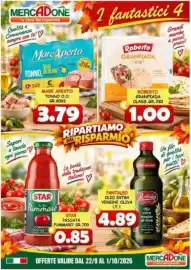 Volantino MercADone Pagina 6: Star passata pummaro €0,85, Pantaleo olio extra vergine oliva €4,89
