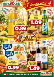 Volantino MercADone Pagina 7: Santal succo brick €0,99, Botte Buona Vino d'Italia €1,49