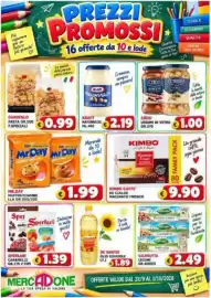 Volantino MercADone Pagina 8: Garofalo pasta f.speciali €0,99, Kimbo Caffè macinato fresco €9,90