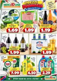 Volantino MercADone Pagina 9: Limonce' €4,50, Nastro Azzurro Birra €1,89