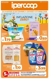 Volantino Ipercoop Radenza Pagina 1: Detersivo liquido BIO PRESTO €3,99, Croissant Classico BAULI €0,69