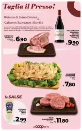 Volantino Ipercoop Radenza Pagina 20: Coscette gratinate di pollo €7,80, Bistecca Etrusca di Suino €6,90