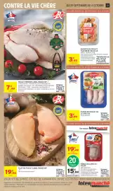 Catalogue Intermarché Contact page 13: POULET FERMIER LABEL ROUGE IGP €7,49, LE GAULOIS CUISSE DE POULET €3,99