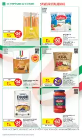 Catalogue Intermarché Contact page 18: Casa Azzurra Grana Padano €1,25, Galbani Mozzarella €1,05