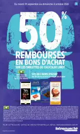 Catalogue Intermarché Contact page 3: Du mardi 29 septembre au dimanche 4 octobre 2026 50% REMBOURSES EN BONS D'ACHAT SUR