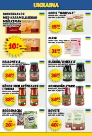 Nelins reklamblad vecka 39 Sida 7: Bepec hallonsylt €34,90, Zefir €31,50