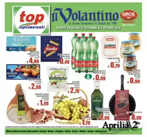 Volantino Top Supermercati Pagina 1: Barilla Fusilli N°98 €0,49, Sadam zucchero semolato €0,79