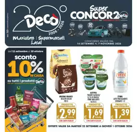 Volantino Decò Local Pagina 1: Zymil latte parzialmente scremato €1,39, Mulino Bianco biscotti ricchi €2,99