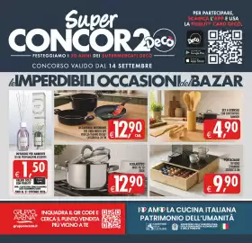 Volantino Decò Local Pagina 34: Accademia Mugnano Bee Linea Nido d'Ape €12,90, Portacialde in vetro e bamboo €9,90