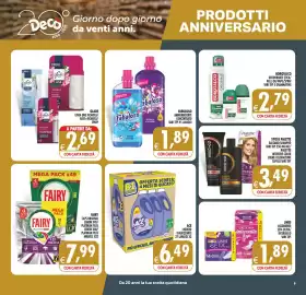 Volantino Decò Local Pagina 9: Ace detergente igienizzante €6,49, Syoss Palette Balsamo-Shampoo €3,49