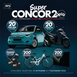 Volantino Deco Superstore Pagina 2: Deco 2 2006-2026 Da 20 anni la tua scelta quotidiana Super CONCOR2Deco 20 FIAT 500 1.0
